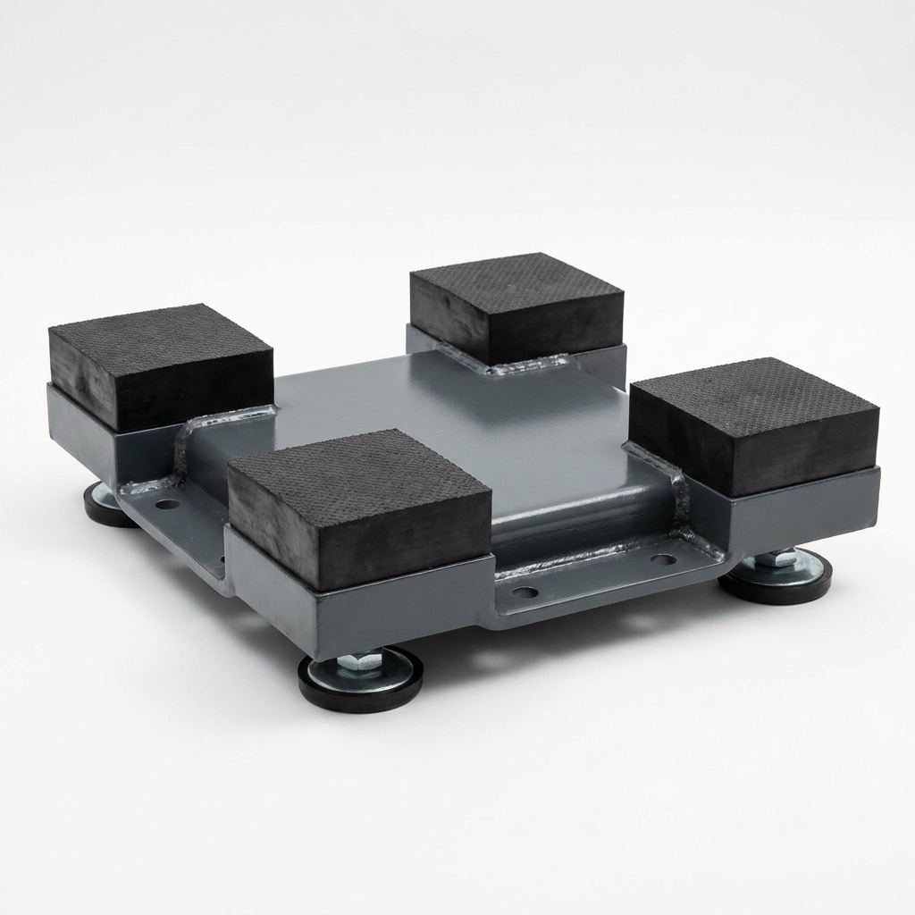 鋼製防振ベース+防振ゴムパッド(耐荷重1.5t)