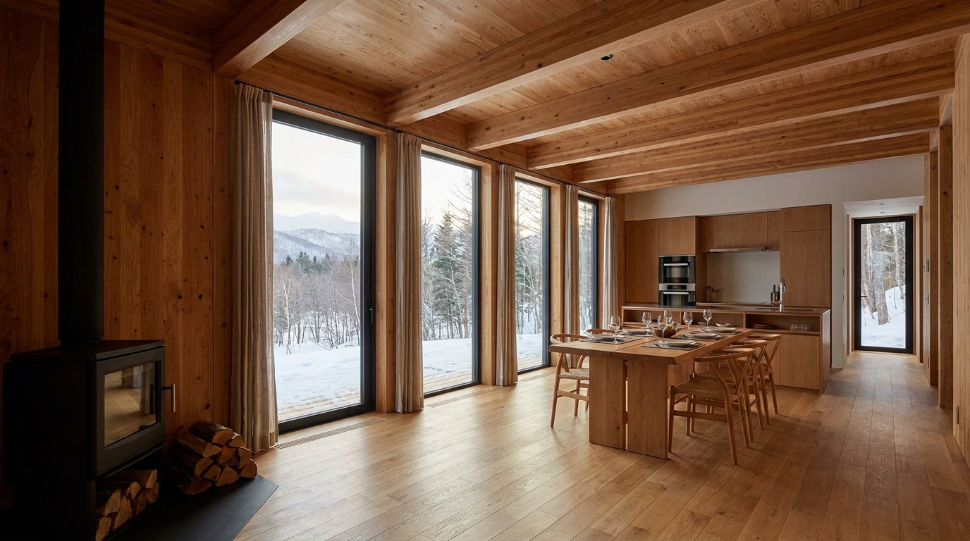 森の小屋 内観