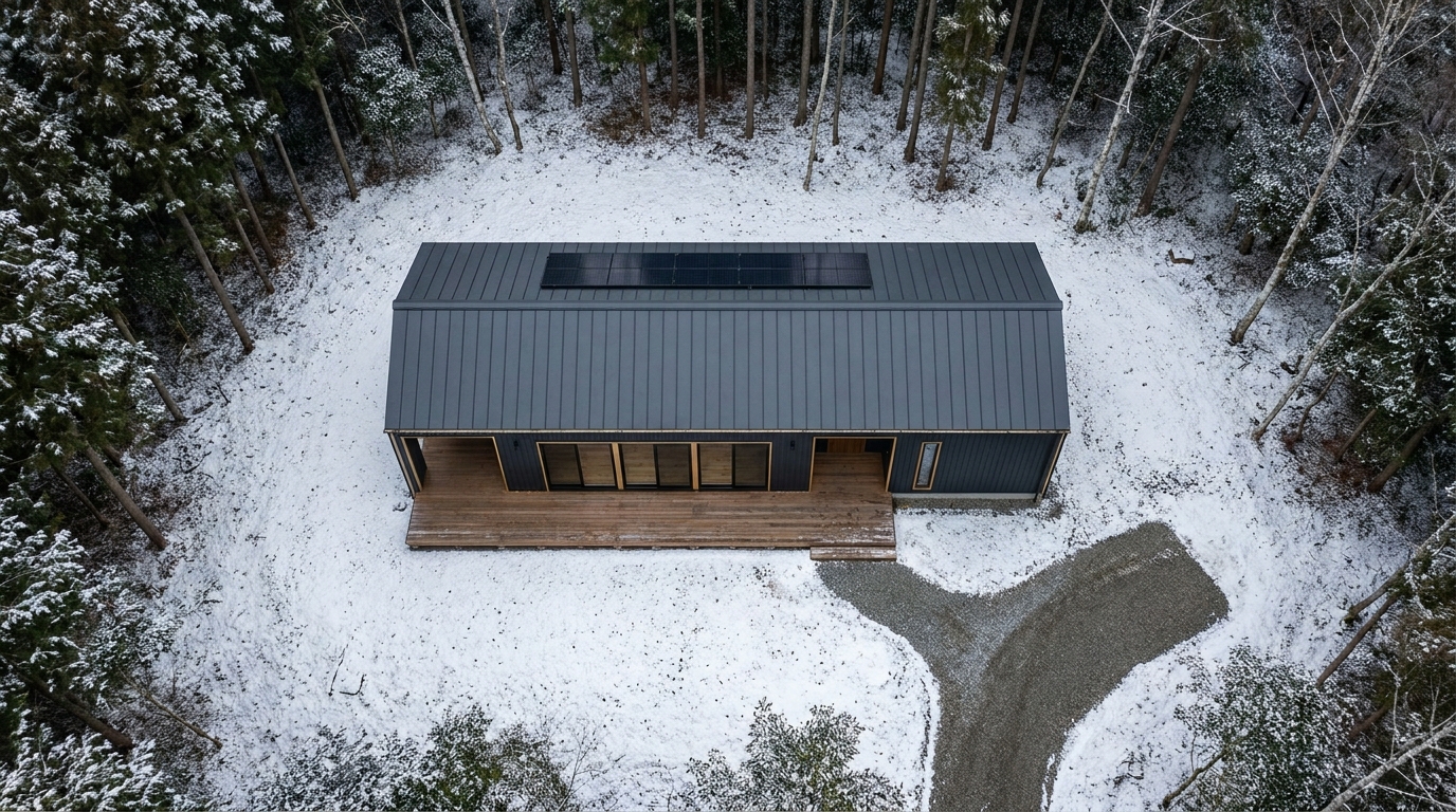 雨の小屋 配置