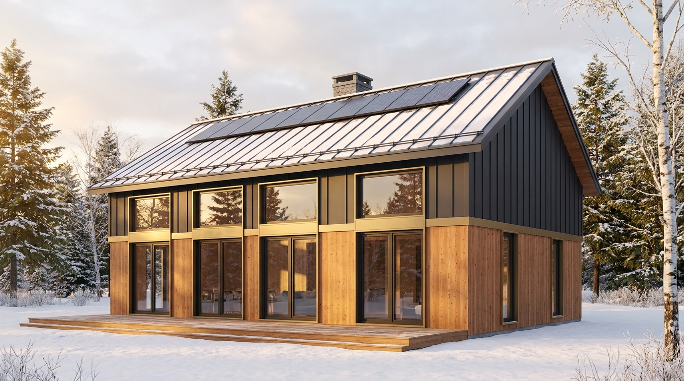 雨の塔 外観 — AI render based on BIM specs