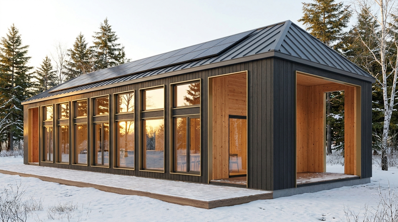 雪の蔵 外観 — AI render based on BIM specs