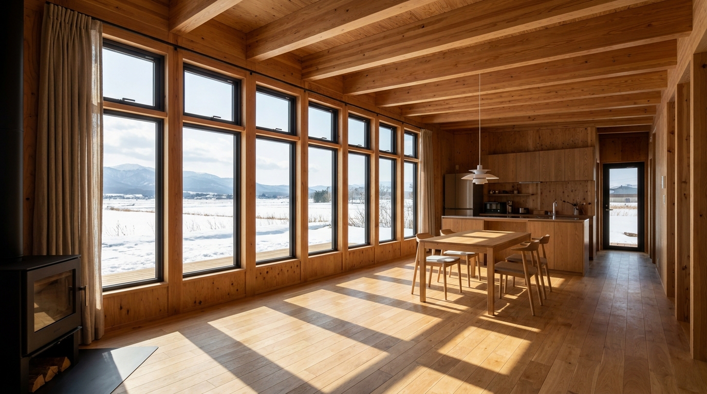 森の小屋 内観