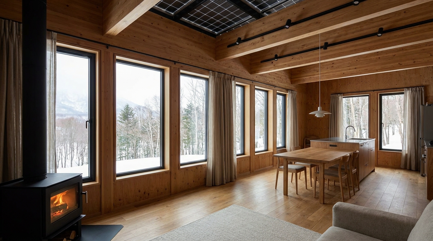 森の小屋 内観