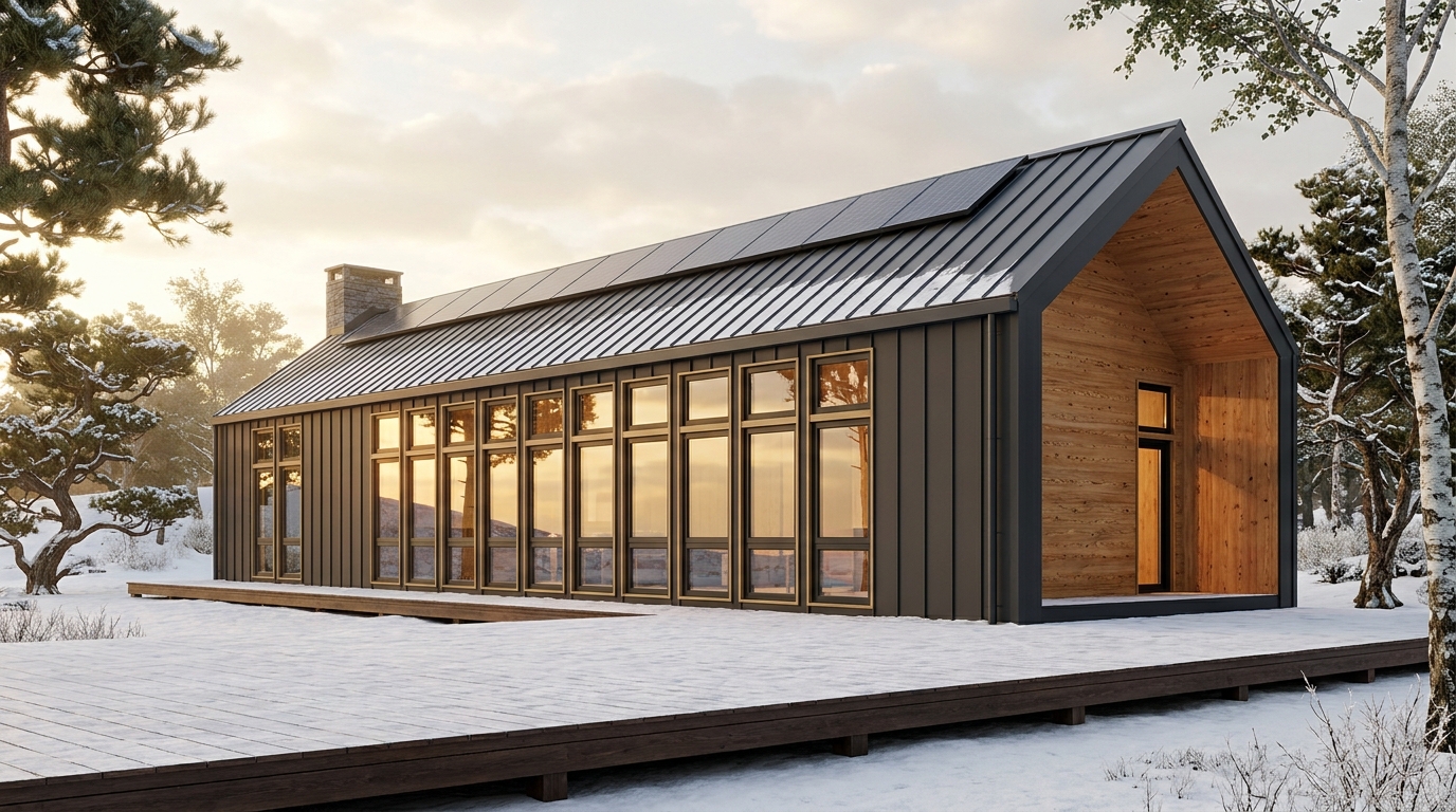 東の館 外観 — AI render based on BIM specs