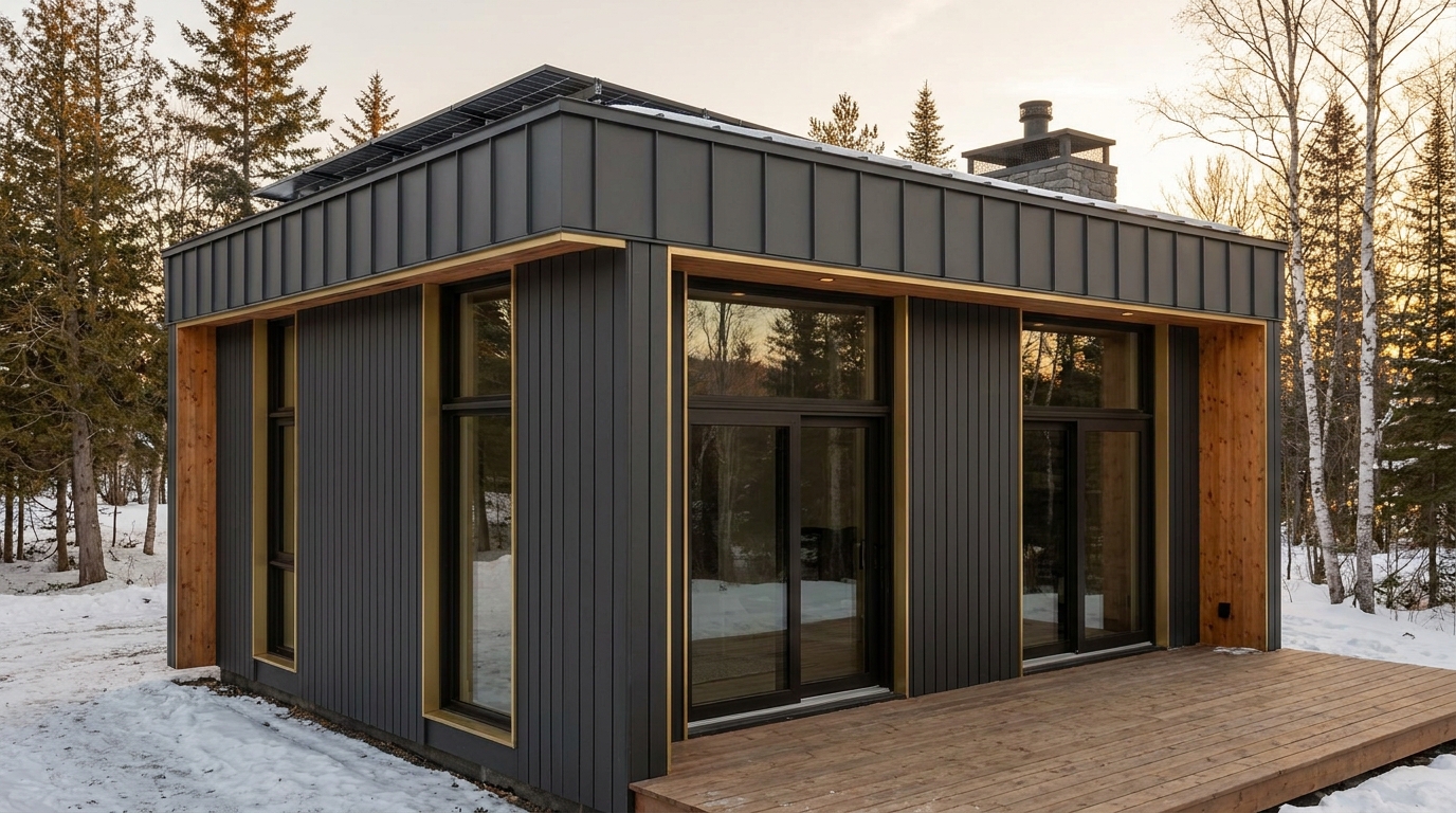 風の巣 外観 — AI render based on BIM specs