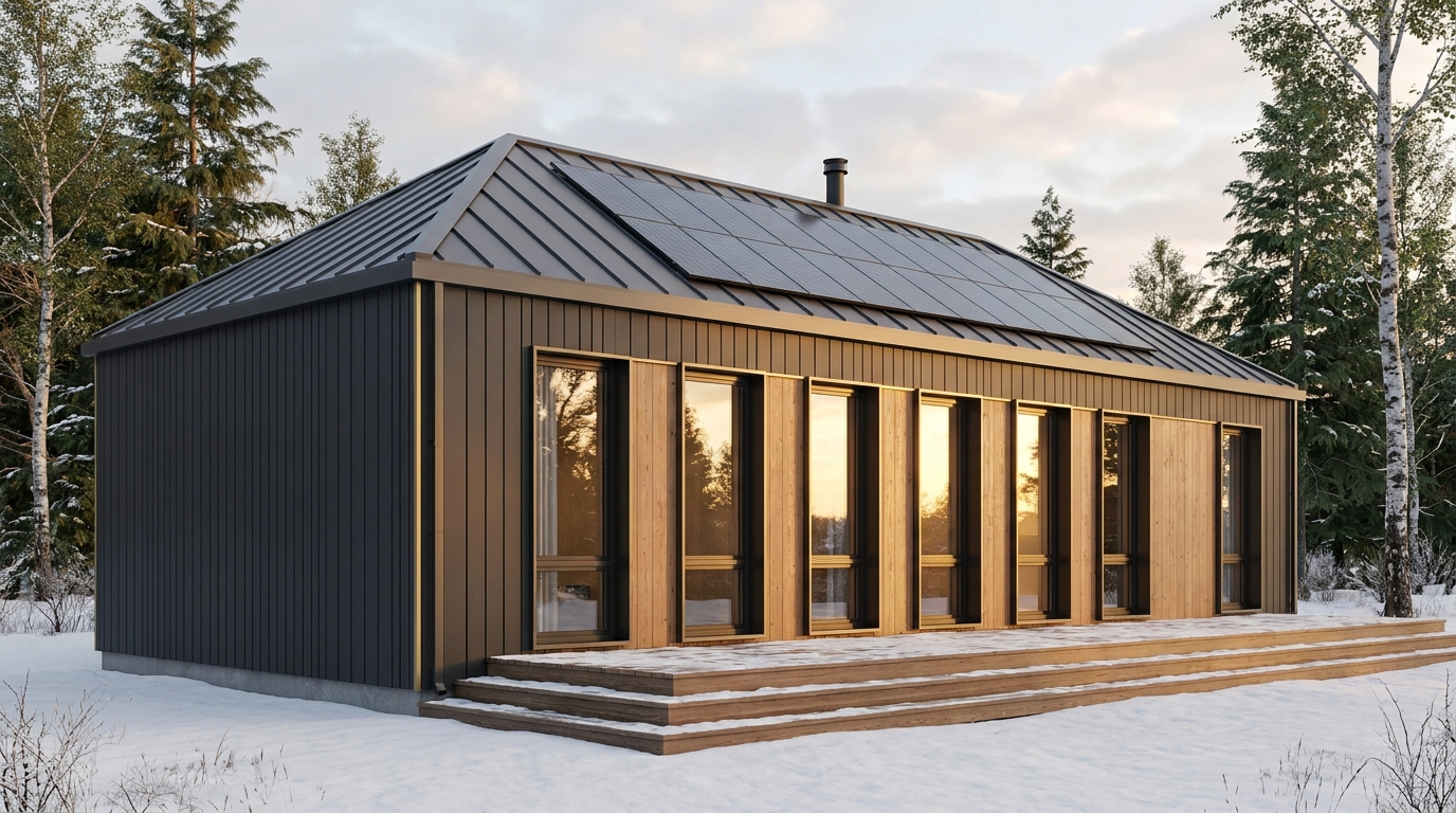雨の塔 外観 — AI render based on BIM specs