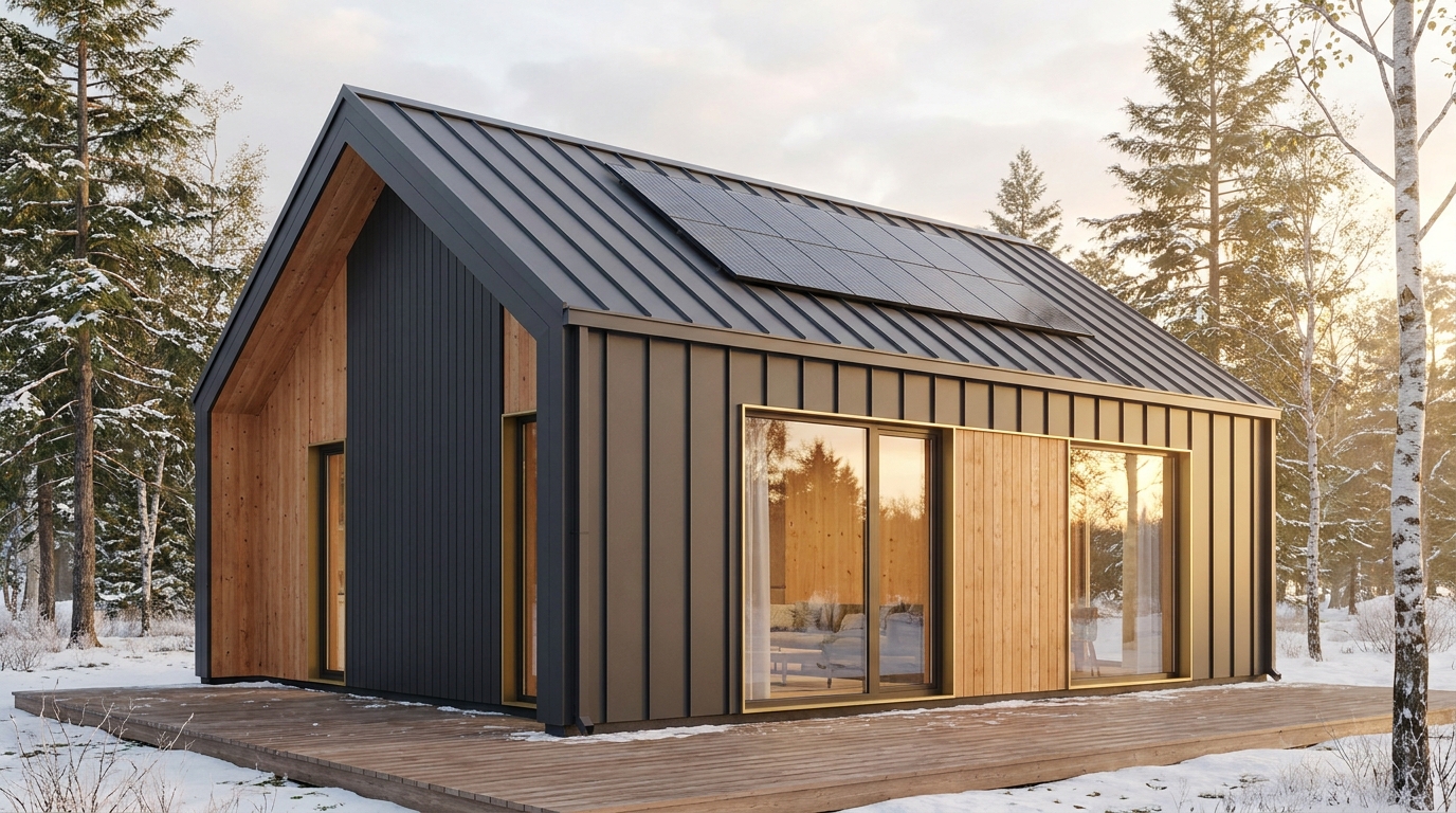 星の庵 外観 — AI render based on BIM specs