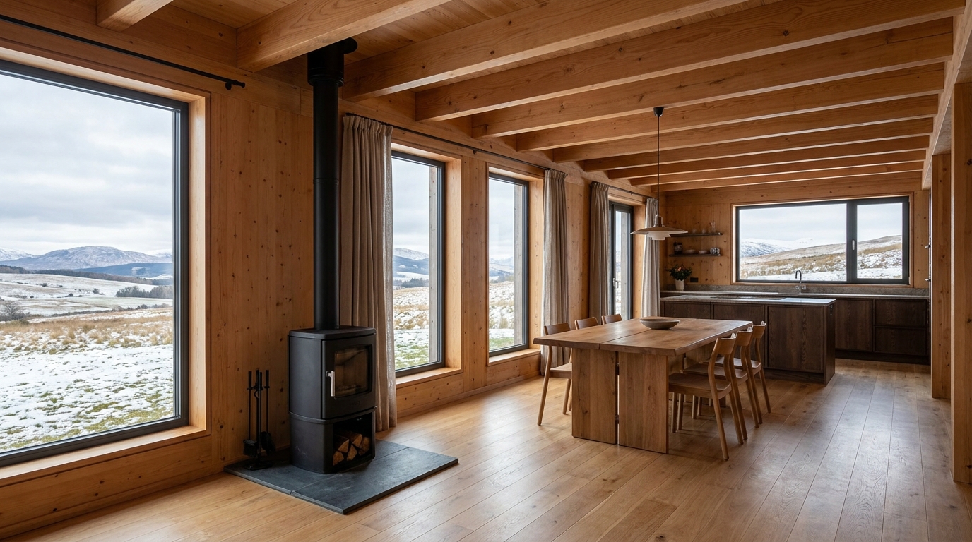 霧の小屋 内観