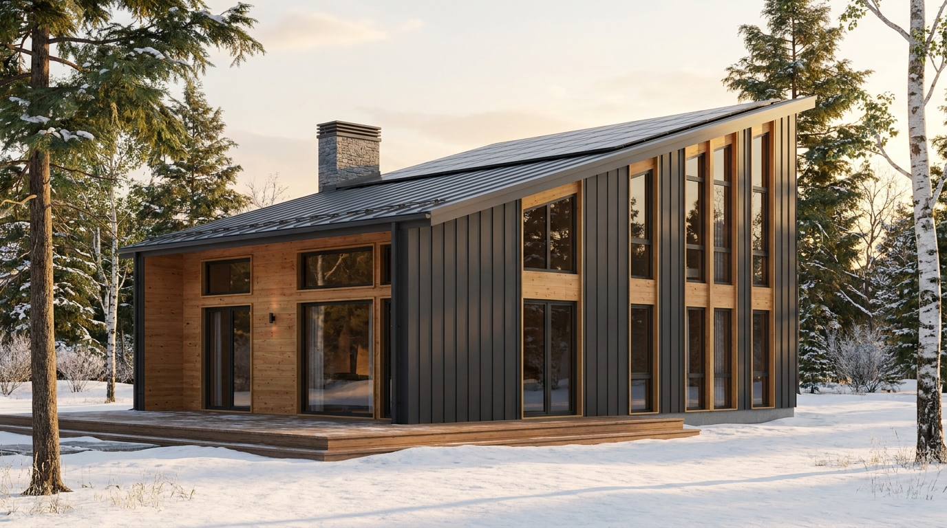 陽の巣 外観 — AI render based on BIM specs