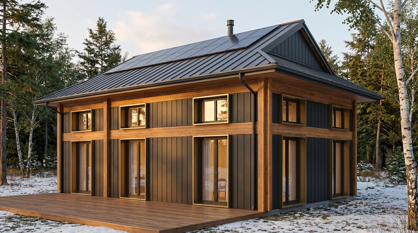 霧の家 外観 — AI render based on BIM specs
