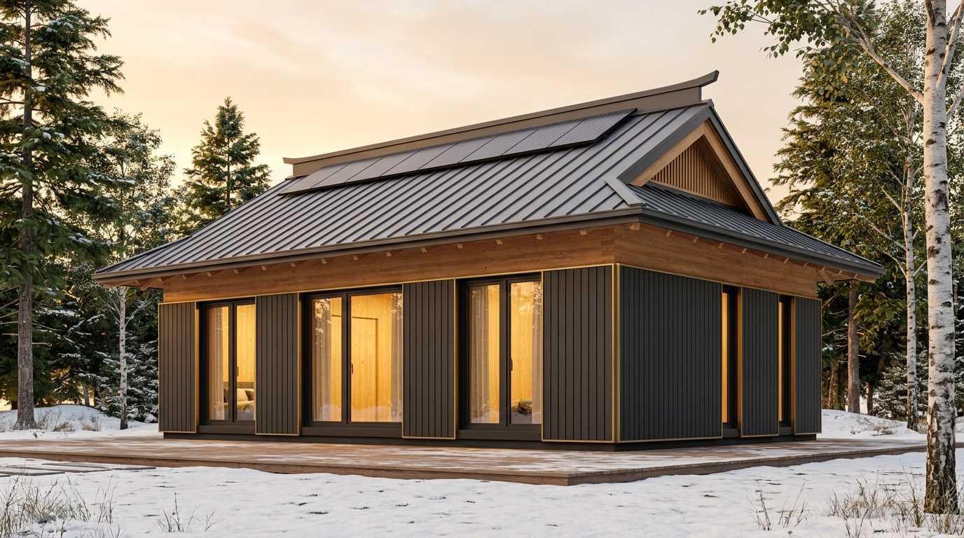 東の館 外観 — AI render based on BIM specs