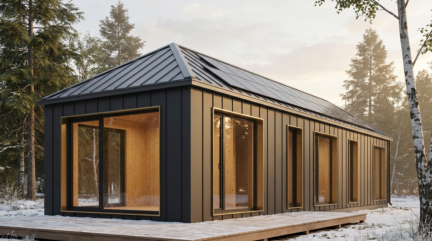 森の杜 外観 — AI render based on BIM specs