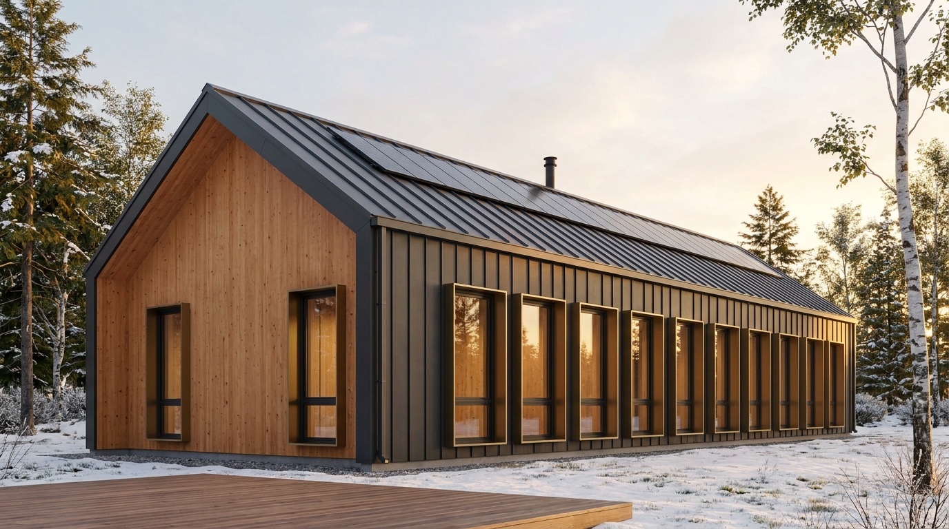 霜の館 外観 — AI render based on BIM specs