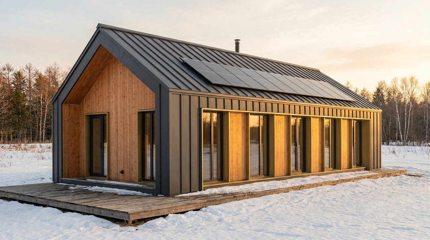 南の蔵 外観 — AI render based on BIM specs