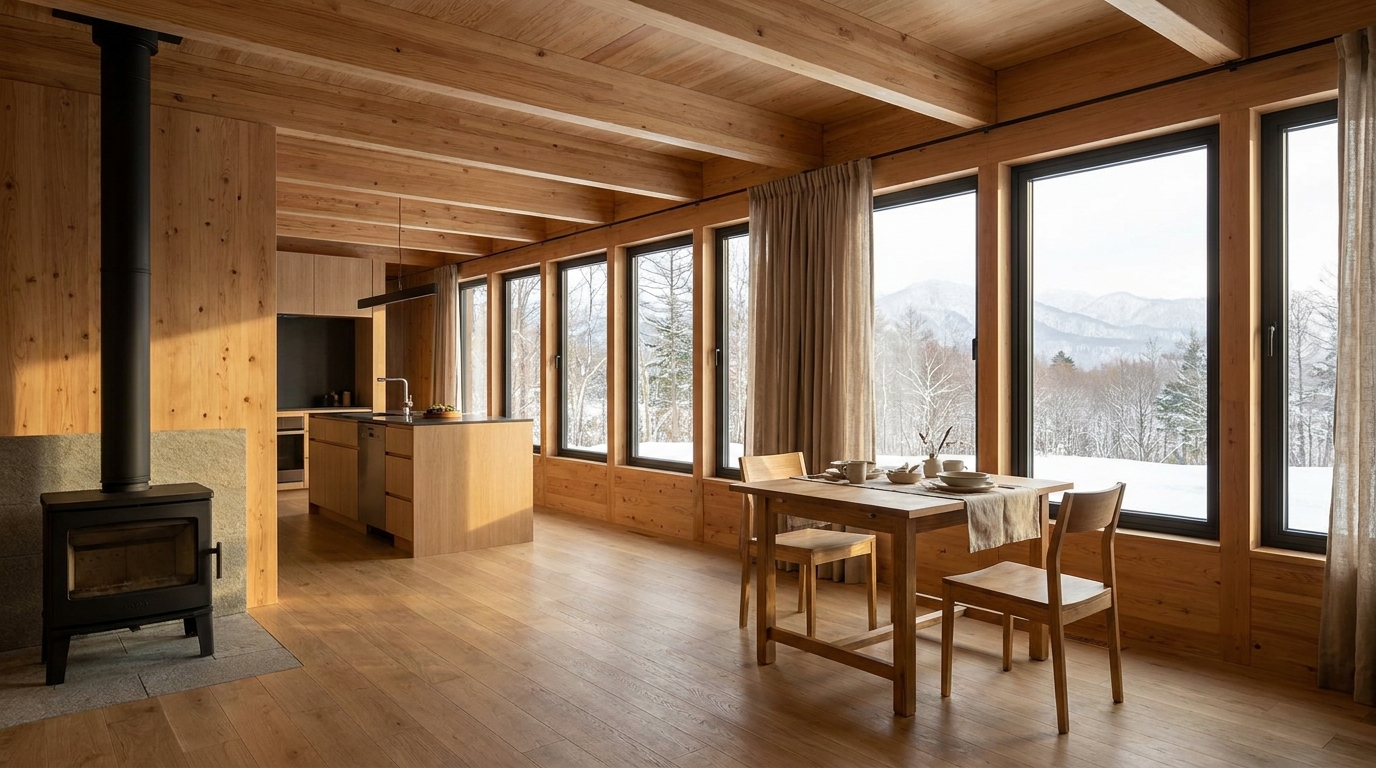 森の小屋 内観