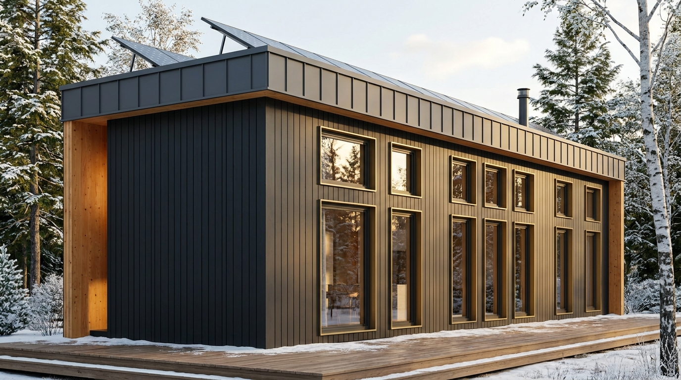 月の巣 外観 — AI render based on BIM specs