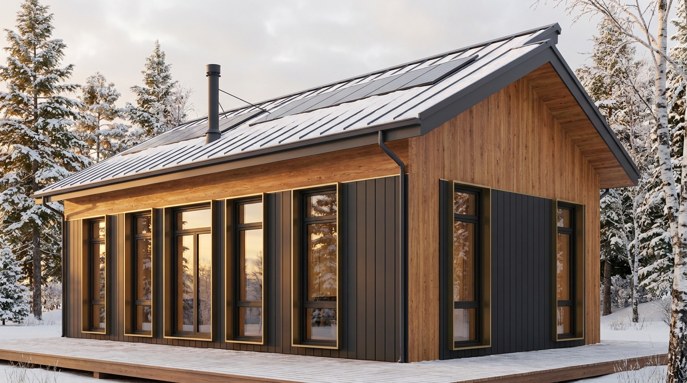 東の蔵 外観 — AI render based on BIM specs