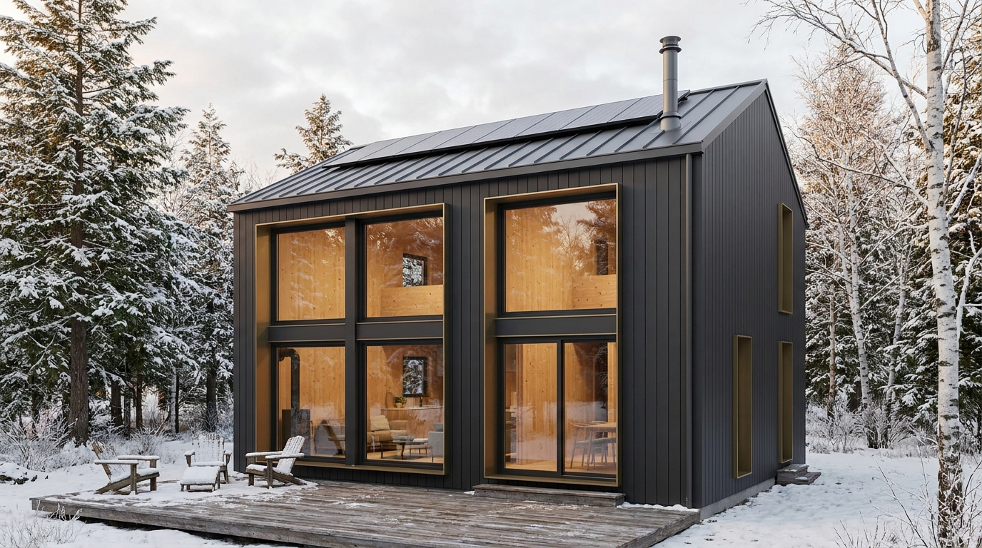 森の砦 外観 — AI render based on BIM specs