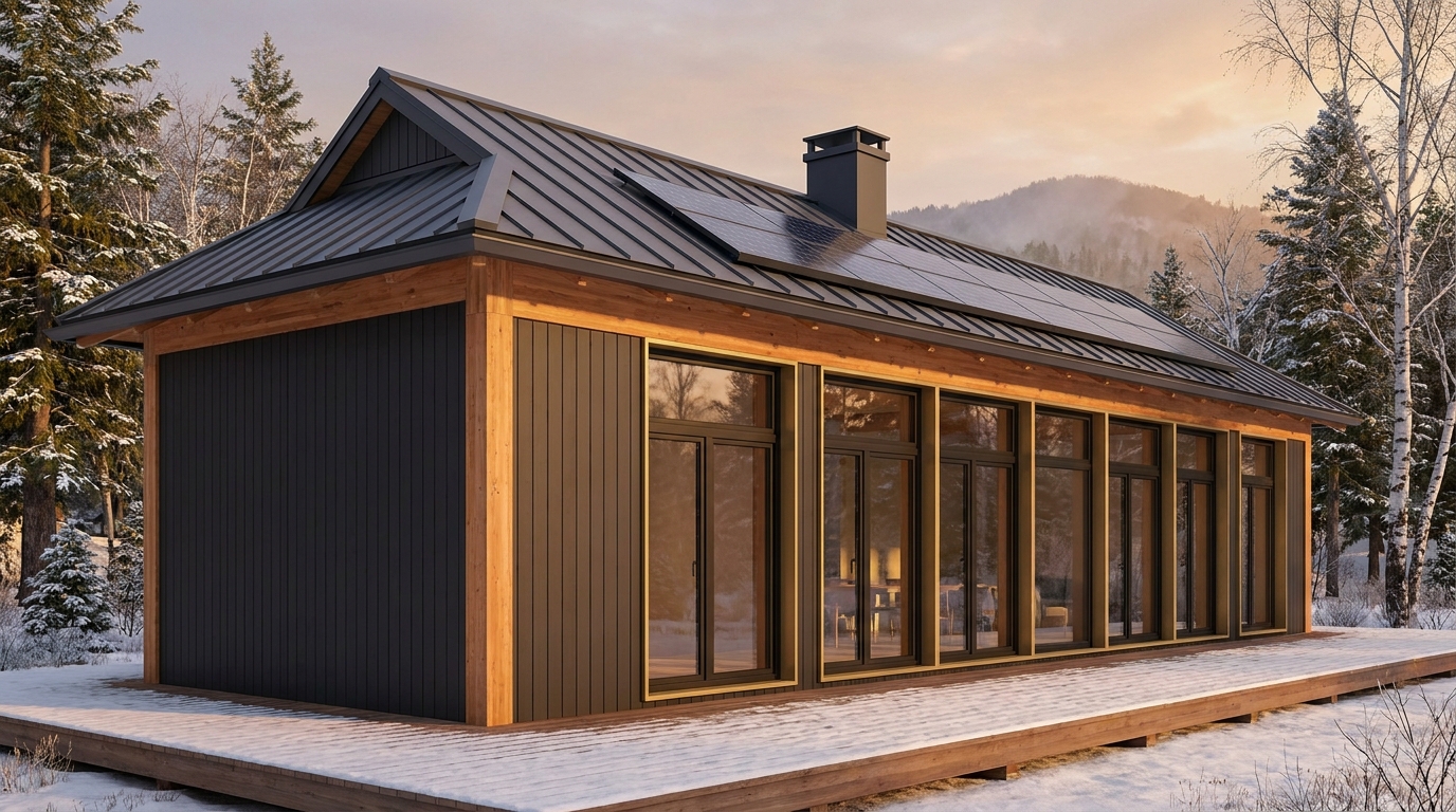 霧の館 外観 — AI render based on BIM specs