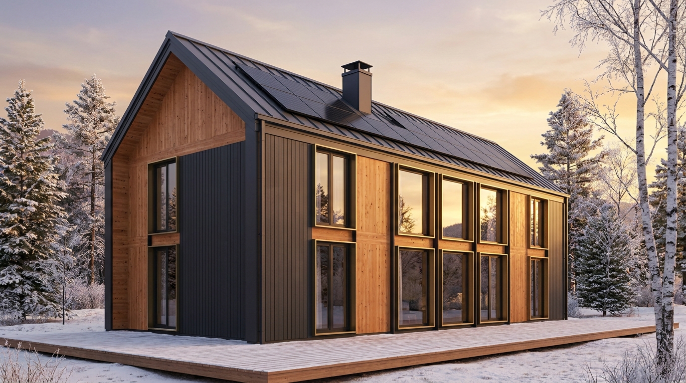 東の砦 外観 — AI render based on BIM specs