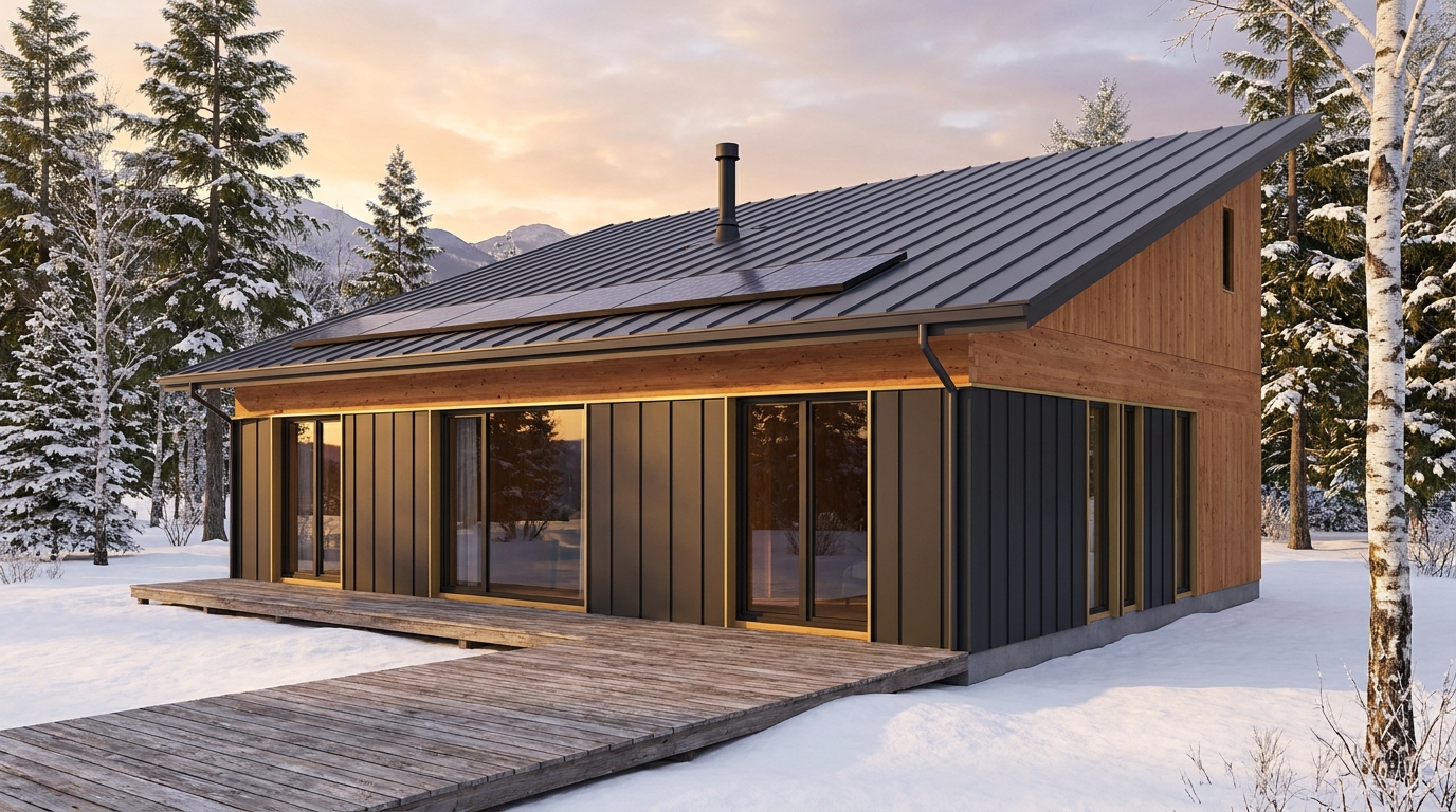 霧の館 外観 — AI render based on BIM specs