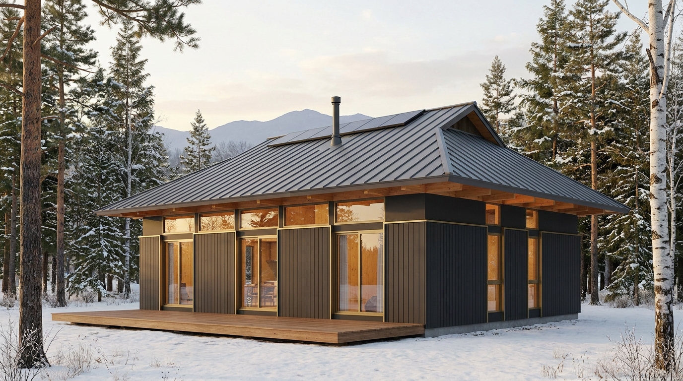 湖の塔 外観 — AI render based on BIM specs