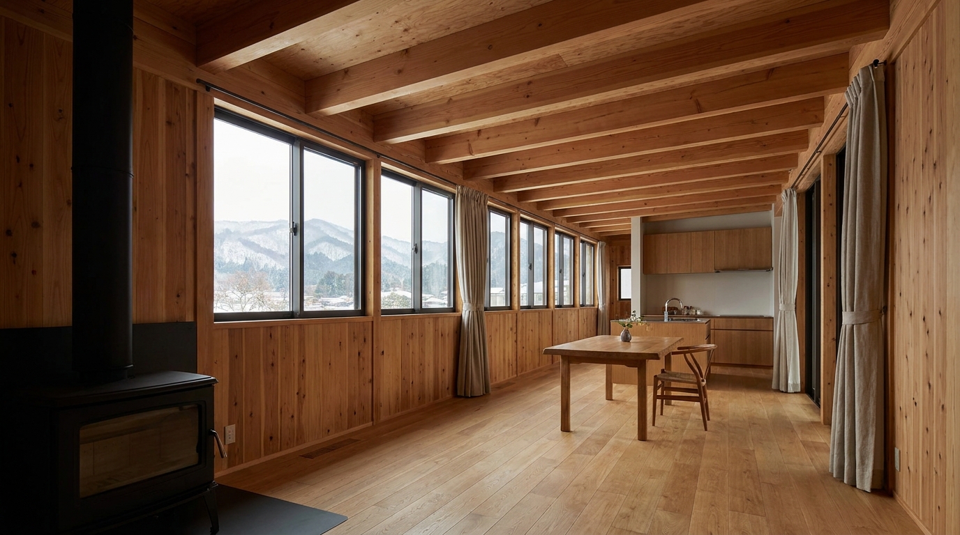 森の小屋 内観