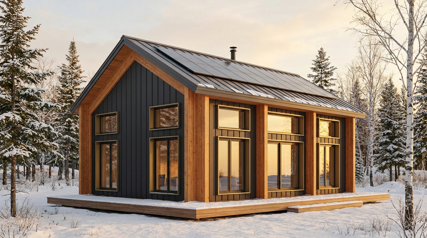 湖の塔 外観 — AI render based on BIM specs