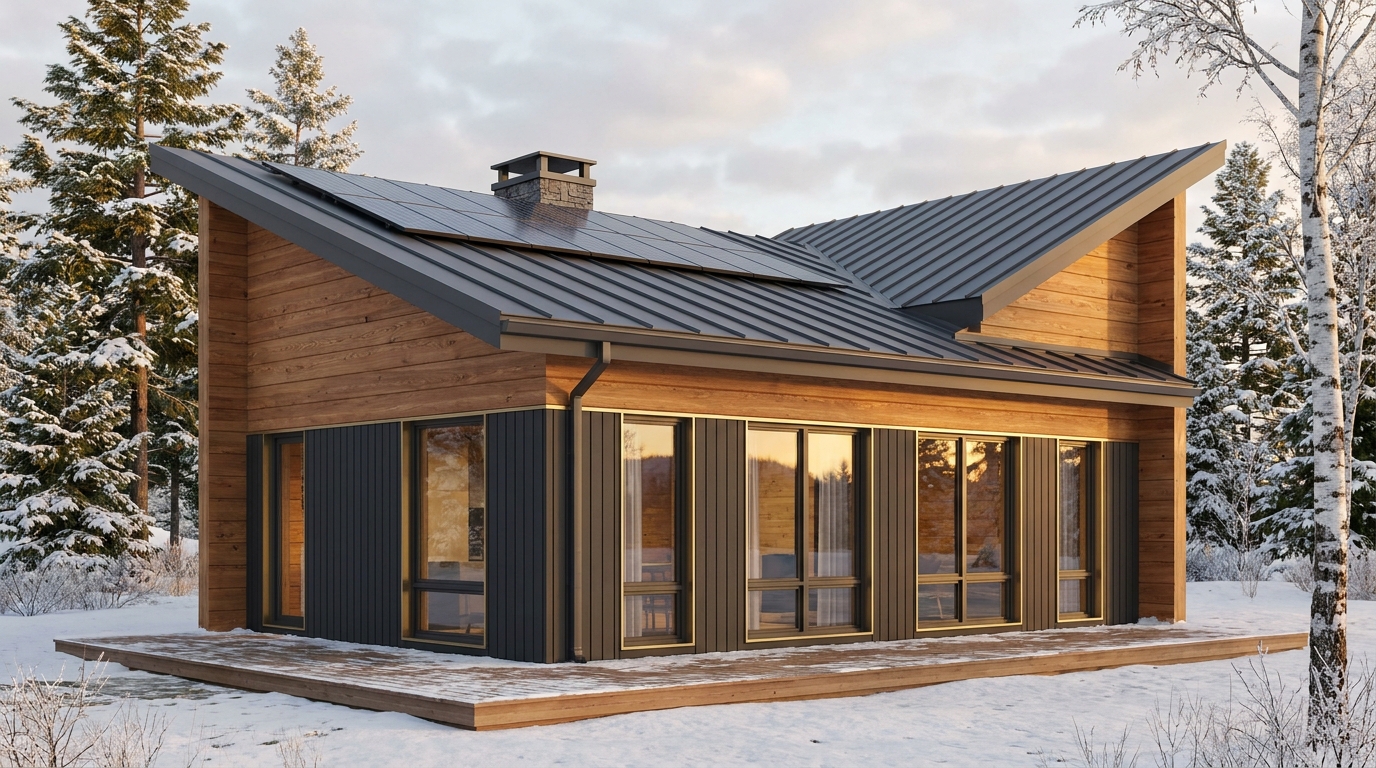 星の家 外観 — AI render based on BIM specs