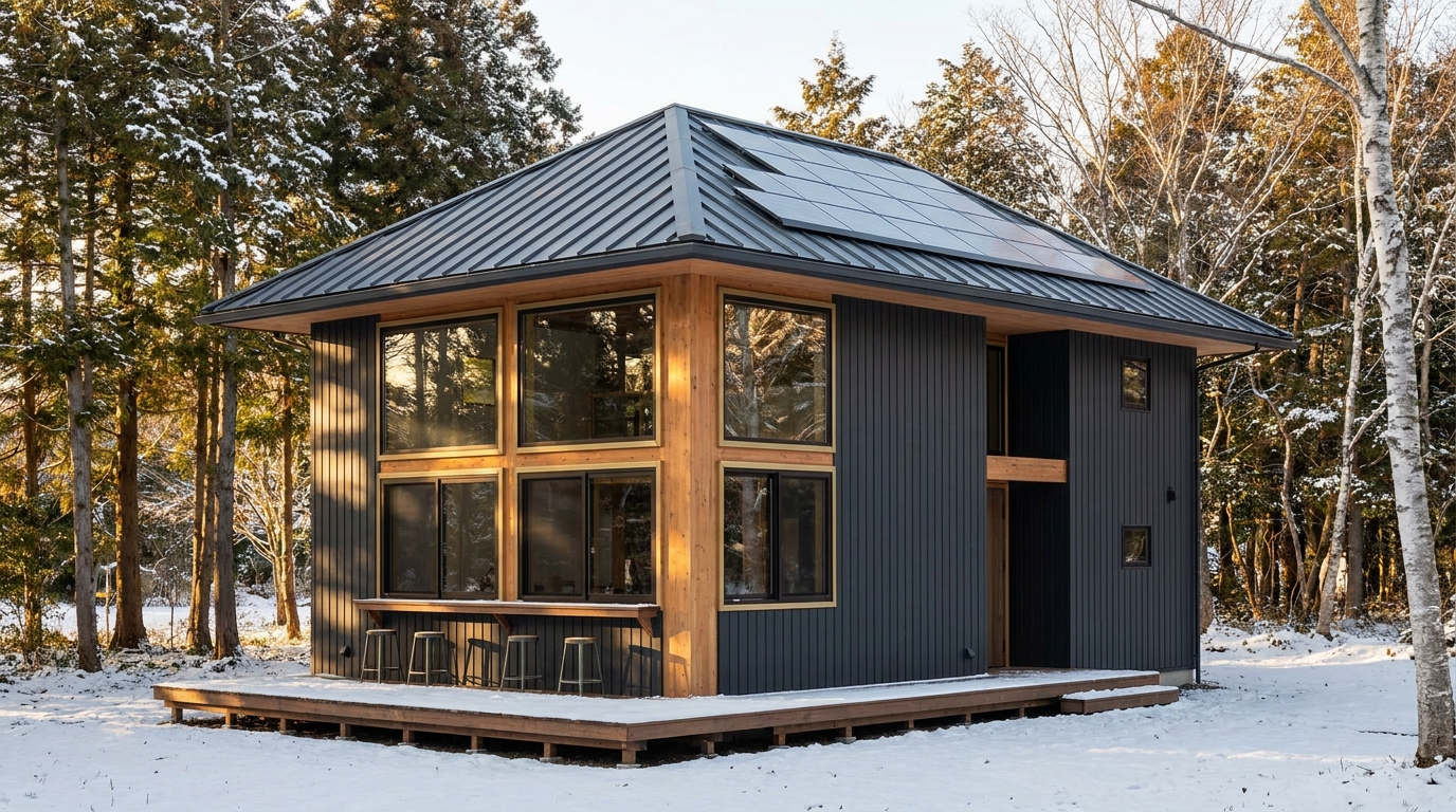 北の館 外観 — AI render based on BIM specs