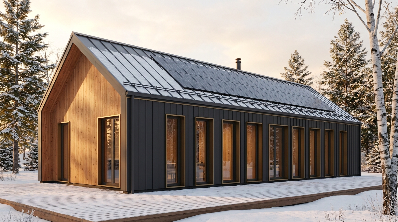 陽の館 外観 — AI render based on BIM specs