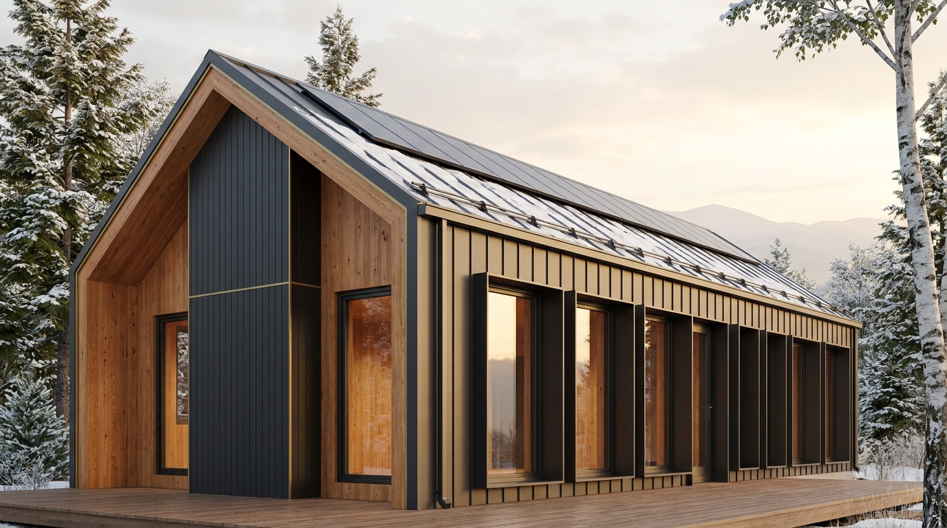 南の家 外観 — AI render based on BIM specs