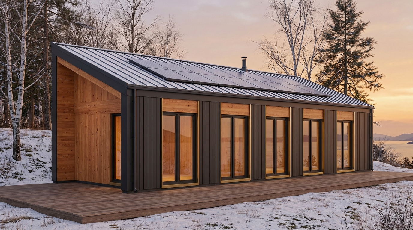 雨の杜 外観 — AI render based on BIM specs