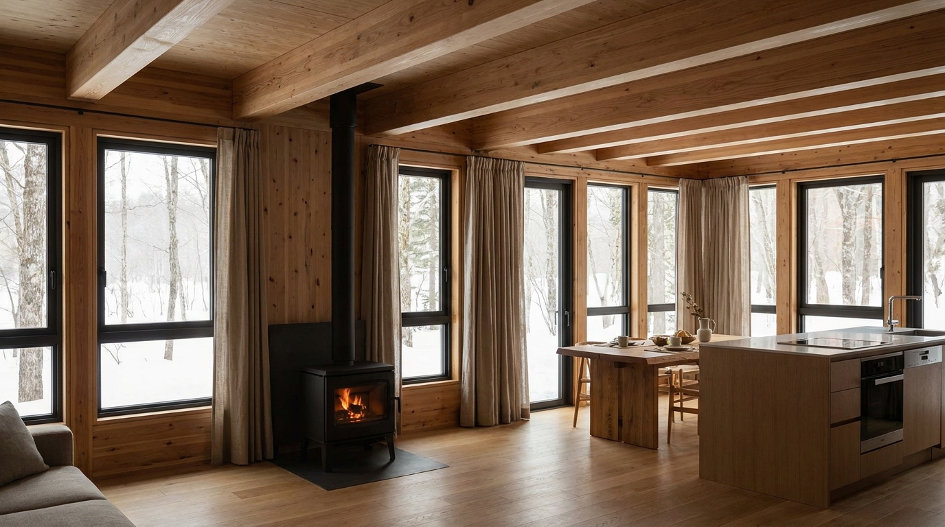 霧の小屋 内観