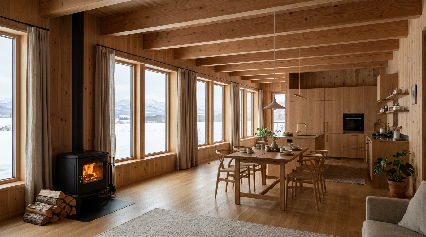 霜の小屋 内観