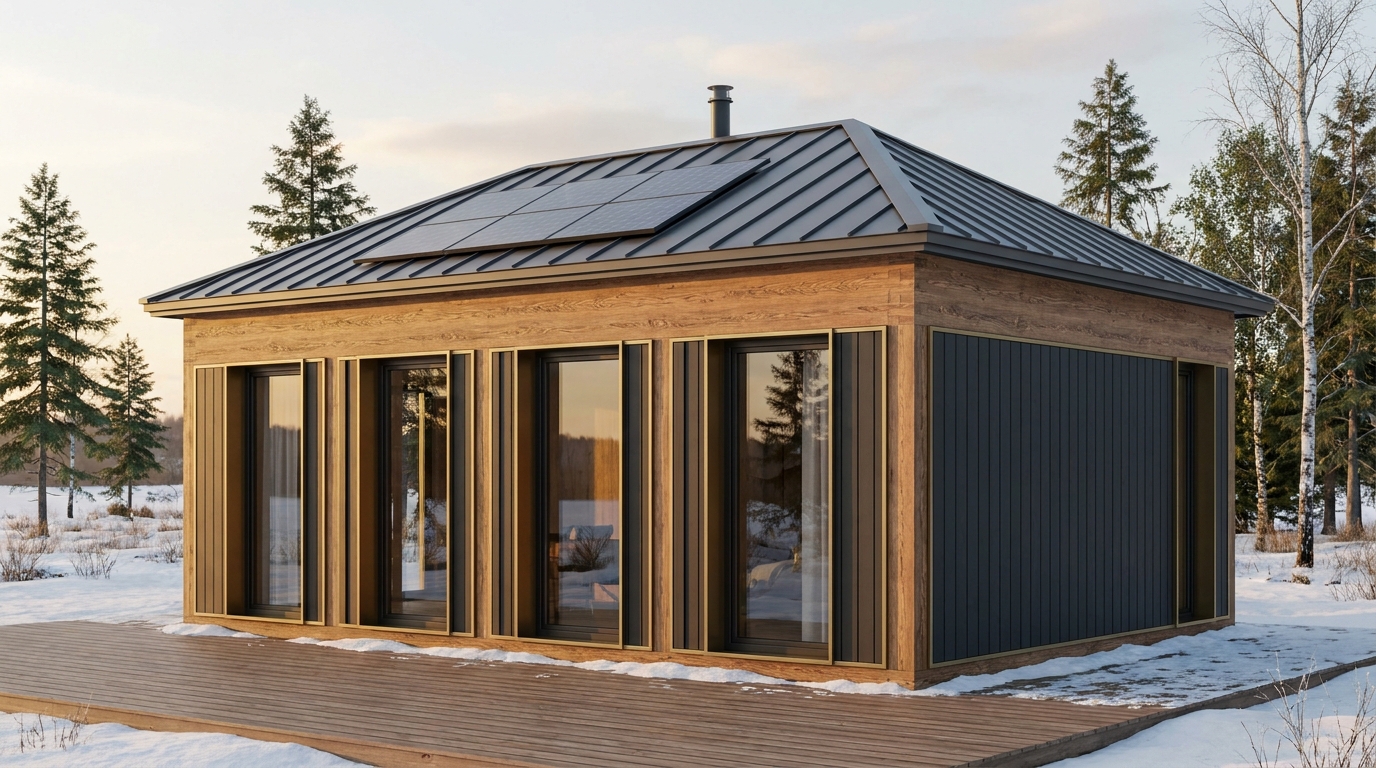 霜の蔵 外観 — AI render based on BIM specs
