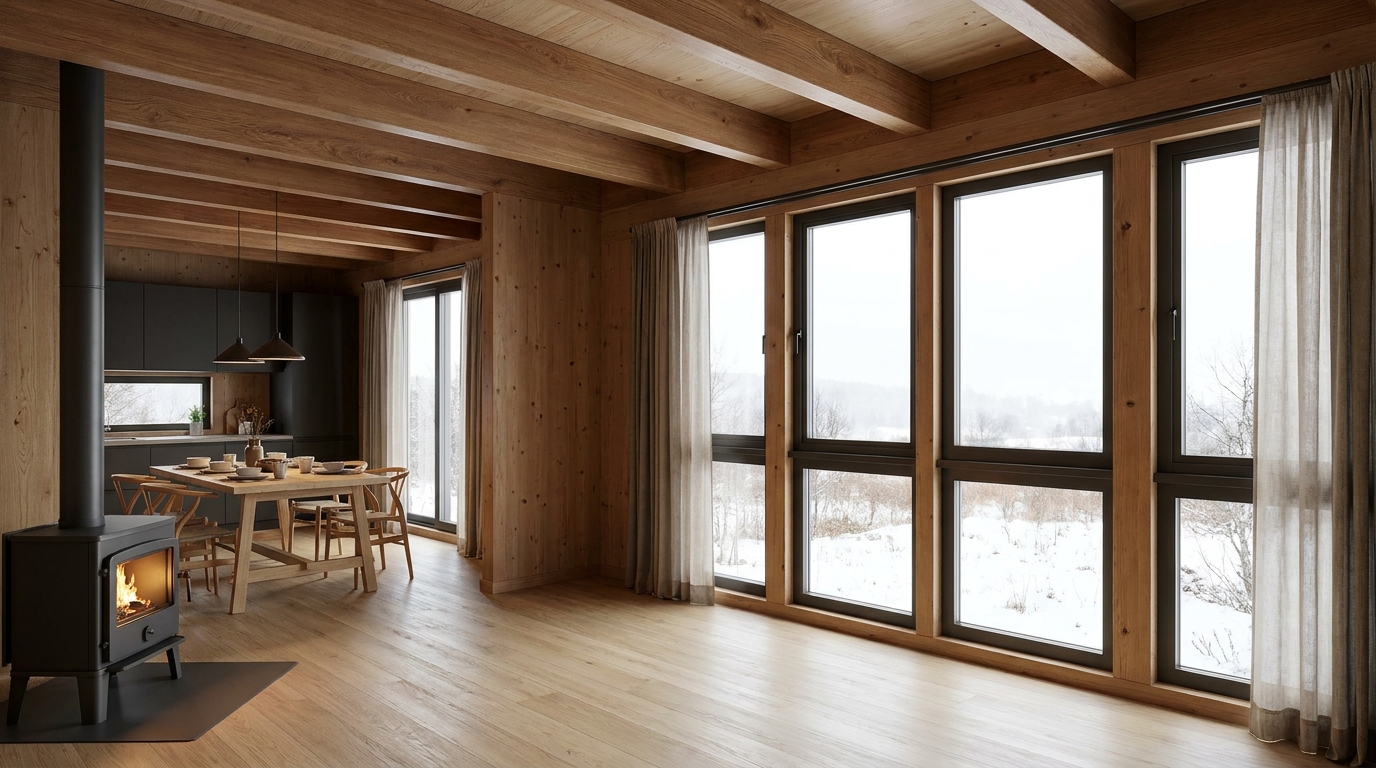 霜の小屋 内観