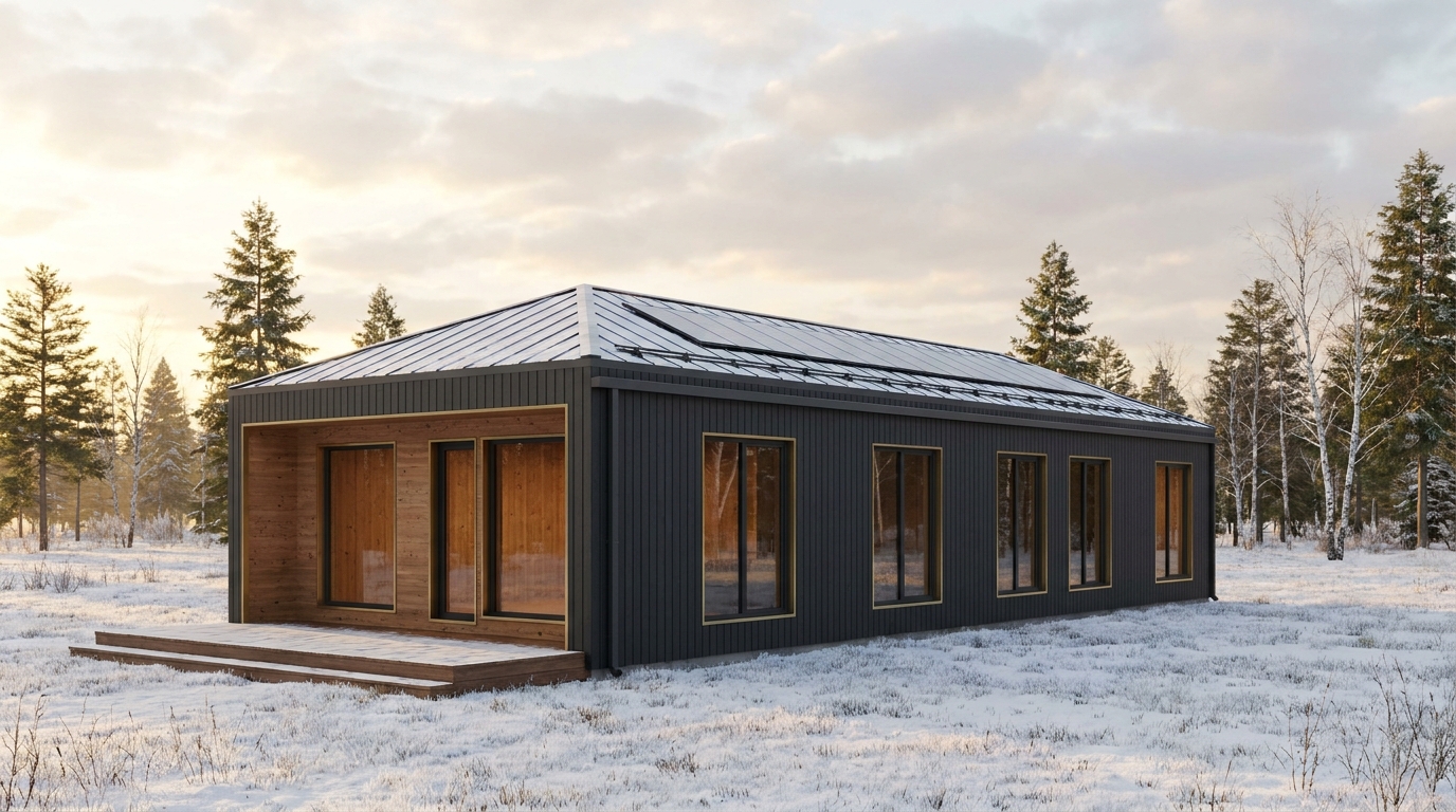 西の杜 外観 — AI render based on BIM specs