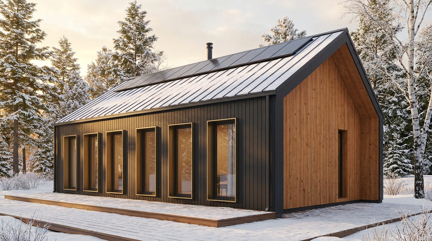 東の蔵 外観 — AI render based on BIM specs