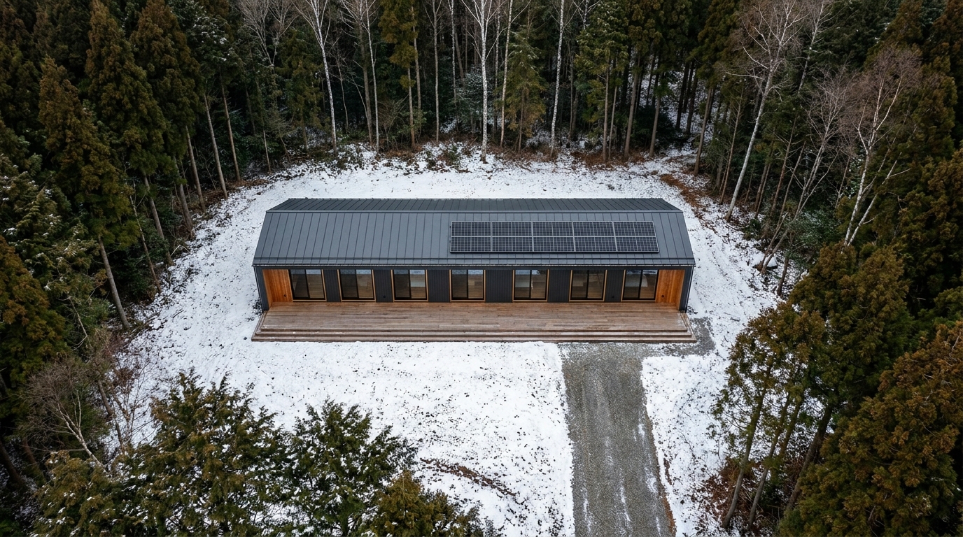 湖の小屋 配置