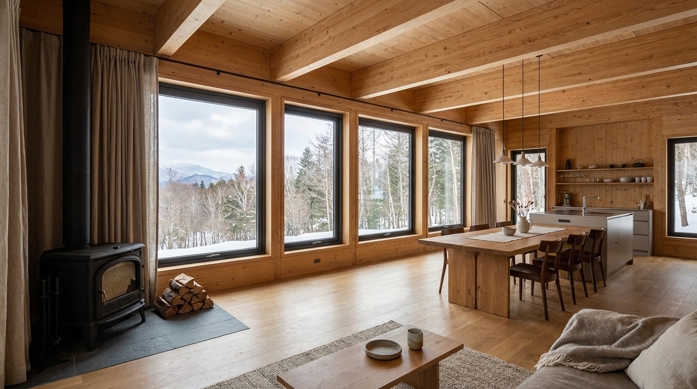 森の小屋 内観