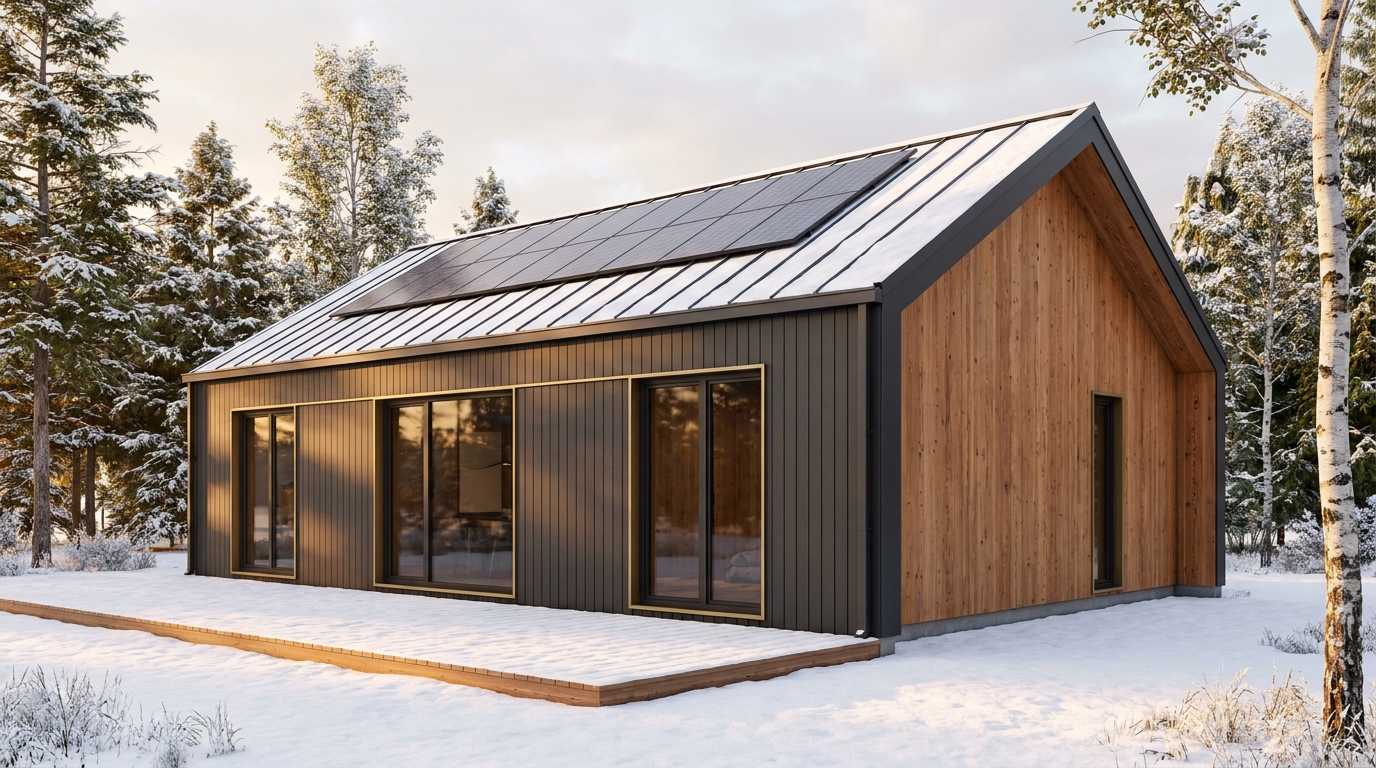 湖の杜 外観 — AI render based on BIM specs