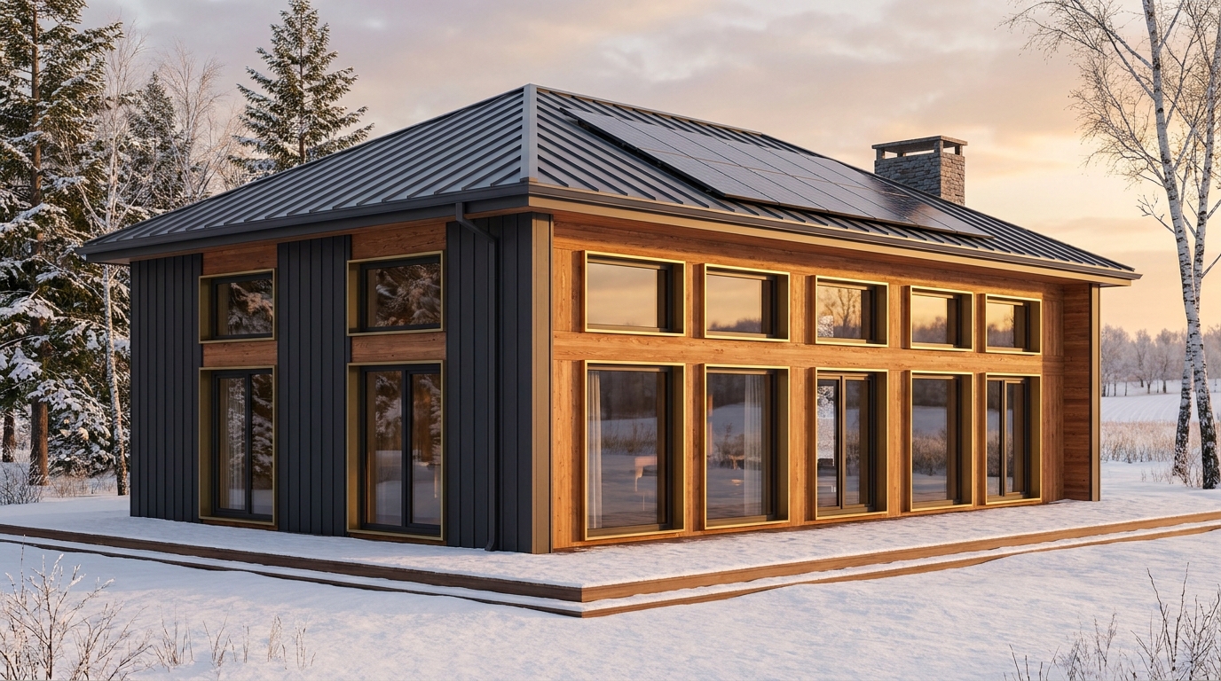 森の館 外観 — AI render based on BIM specs