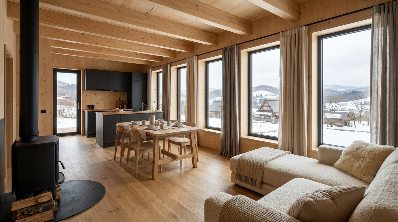 森の小屋 内観