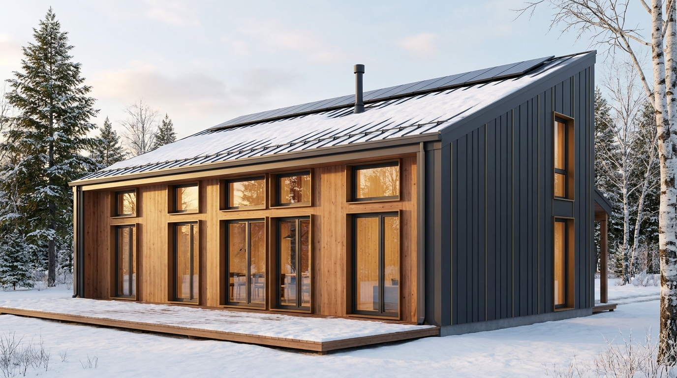 風の杜 外観 — AI render based on BIM specs