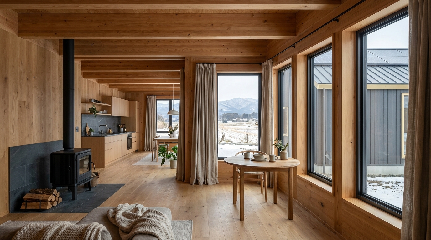 霜の小屋 内観