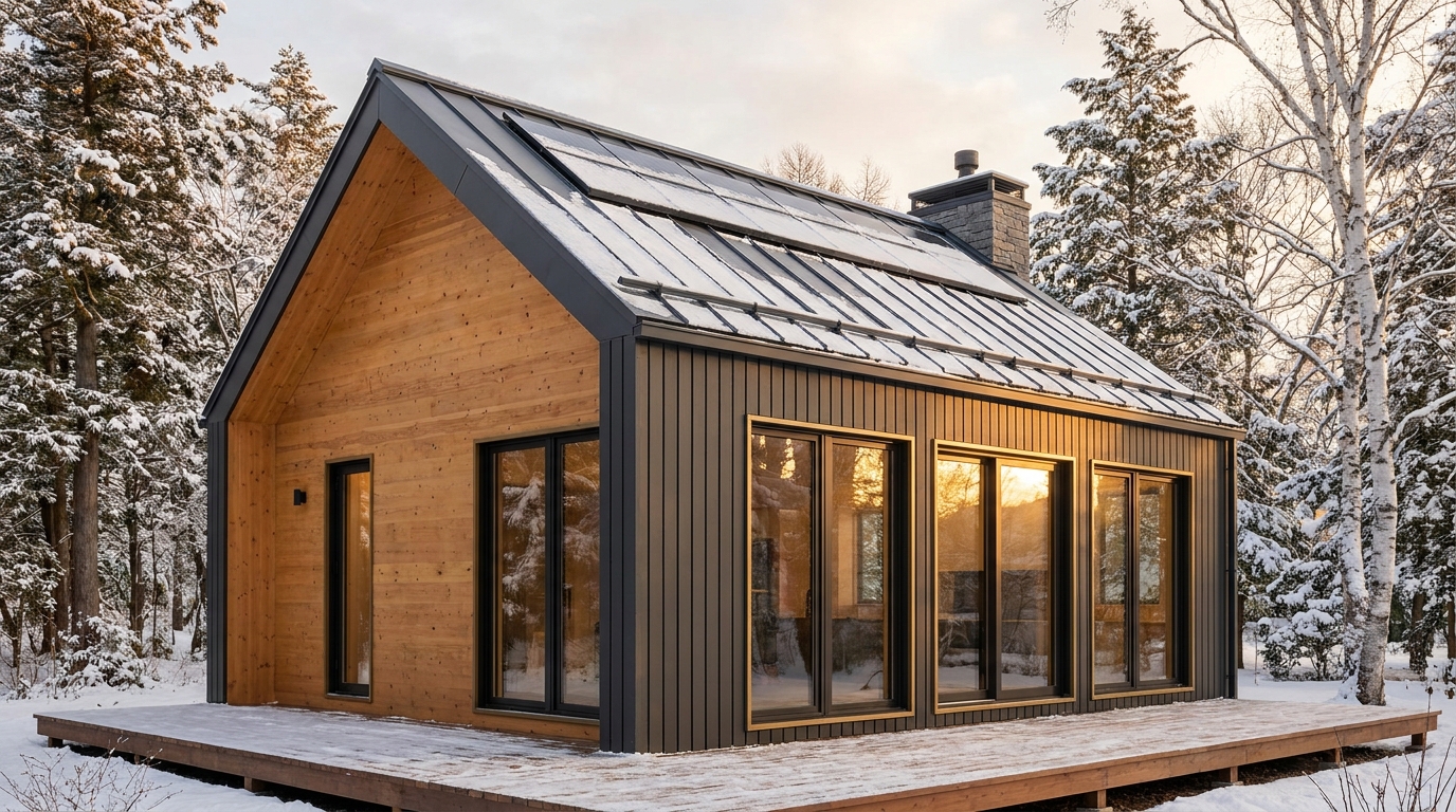 風の家 外観 — AI render based on BIM specs