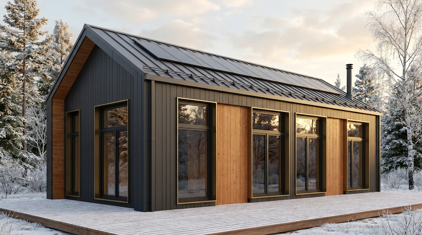 雨の蔵 外観 — AI render based on BIM specs