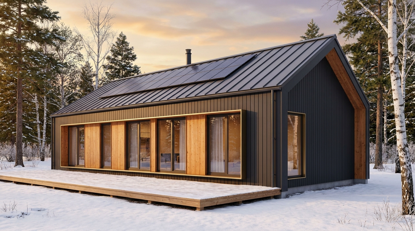 西の砦 外観 — AI render based on BIM specs