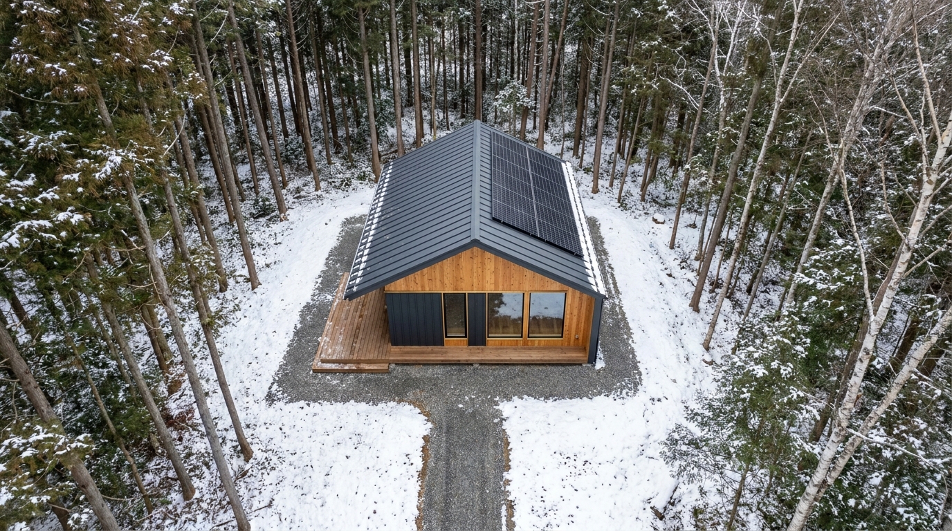 湖の小屋 配置